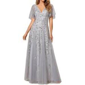 NWT Ever-Pretty Astral A Line Sequin Formal Maxi Dress